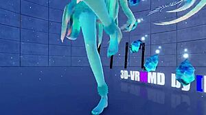 Blue k nights featuring cat fate cosplay in 3d vr180