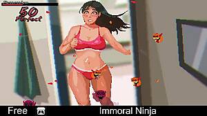 immoral ninja comedy with erotic oral scenes