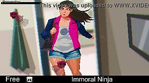 immoral ninja comedy with erotic oral scenes