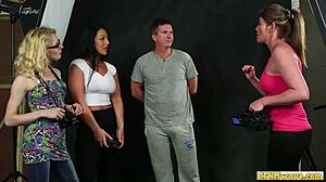 photographer sluts give group handjob in cfnm humiliation 😏