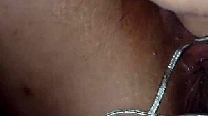 Exploring a big dildo with latina features