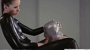 sexy lesbian dominatrix slams with hardcore strapon