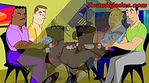 European Gay Brazilian Card Game Animation