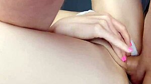 Wow! Wet Petite Step Sister 18 Takes Hard Pussy Pounding with Cumshot on Pink Pussy and Panties While Parents Away in 4K!