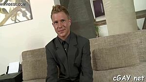 Two men engage in passionate homosexual sex in a private setting