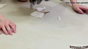 Bound teen scissoring in extreme bondage 😱