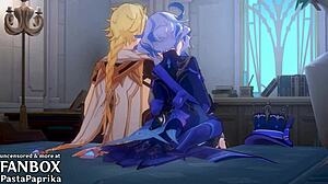 that hentai clip shows cock thrusting in 3d anime pussy for creampie cum