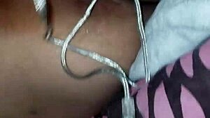 Exploring a big dildo with latina features