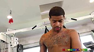 big black cock blowjob after gym workout