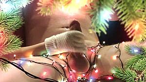 my neighbor gave christmas present with hands mouth 😘