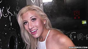 She Loves Strangers' Cum On Her Tongue