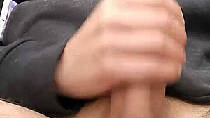 amateur masturbates outdoors near neighbor