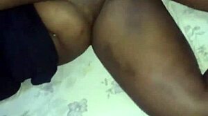 i'm banging the black girl's big ass in lingerie, feeling her tits