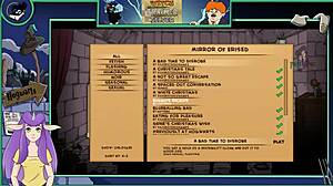 Asian brunette witch in sexy hentai anime game