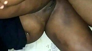 i'm banging the black girl's big ass in lingerie, feeling her tits