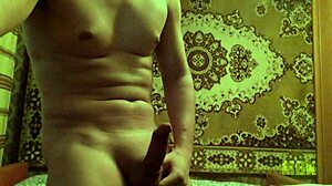 teasing my huge cock alone at home wow!