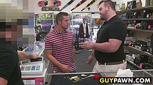 that handsome guy got paid to fuck two chubby pawn shop workers, what a deal!