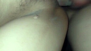 fucking my latina girlfriend missionary with a big cock creampie