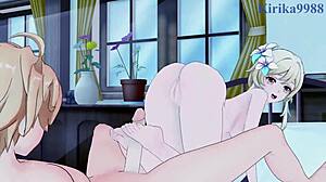 i creampie lumine keqing aether in genshin hentai