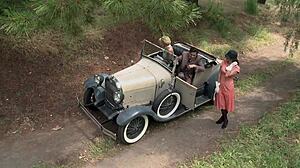 madelyn marie and natasha marley in outdoor threesome with big tits and facial