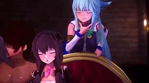 Konosuba the animation with 3D tits and doggystyle deepthroat