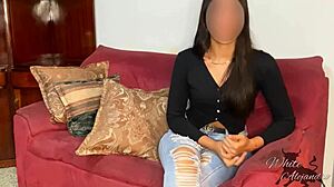 I filled ArantxaWhite's Latina pussy with milk at her first casting! 😍