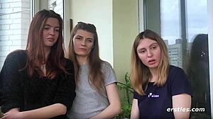 horny tattooed babes lick each other's clits with vibrator