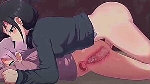 Anime futanari akcija u divljoj obrnutoj sceni 43