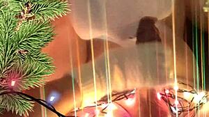 my neighbor gave christmas present with hands mouth 😘