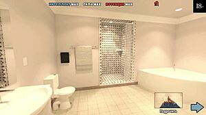 I dette spillet onanerer min søte romkamerat til orgasme!