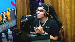 flora vip strips tits out on podcast while ruan flashes cock