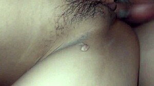 fucking my latina girlfriend missionary with a big cock creampie