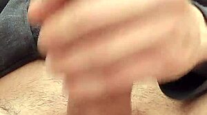 amateur masturbates outdoors near neighbor