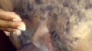 Ebony babe with big black cock delivers monster cumshot