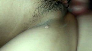 fucking my latina girlfriend missionary with a big cock creampie