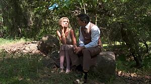 madelyn marie and natasha marley in outdoor threesome with big tits and facial