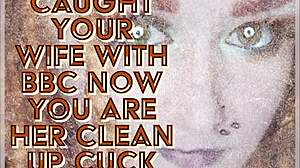 Your wife got caught with a big black cock, now you're the clean up cuck