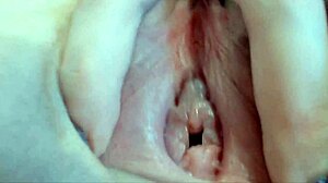 Ближние планы с chipped polish и стеклянным дилдо до оргазма в восторге