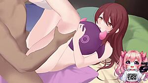 Busty Redhead Hentai Anime Fucked Missionary Position Filled With Cum