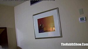 Sexy stripper Queen Blue swallows Trojan Man's massive BBC in amateur freak session.