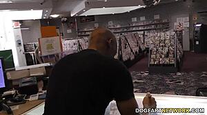 petite riley star sucks and bangs huge black cock