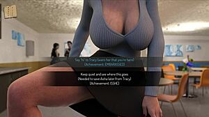 This hentai anime has the girl bound in game scenario