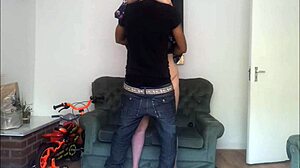 chubby imwf spreads legs wide in homemade couple video