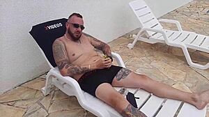 Feeling the passion with two sexy brunettes by the poolside, Diana Smith shines in DNox Brazil's steamy encounter