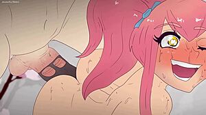 hentai penis extender fucks pink-haired girl