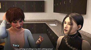 This hentai anime has the girl bound in game scenario