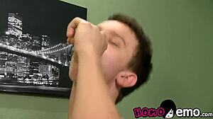 Young Gay Emo Couple Engages In Intense Activity After Blowjob