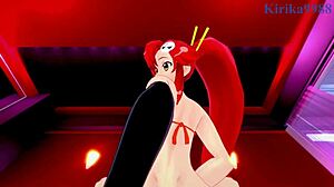 Yoko Littner in intense sex scene from Gurren Lagann hentai.