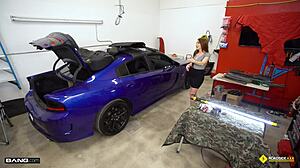 Big Tits Milf Fucked by Car Mechanic Roadside!