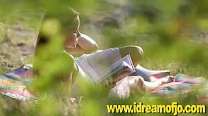 Blonde Jo Fingers Herself In The Wilderness